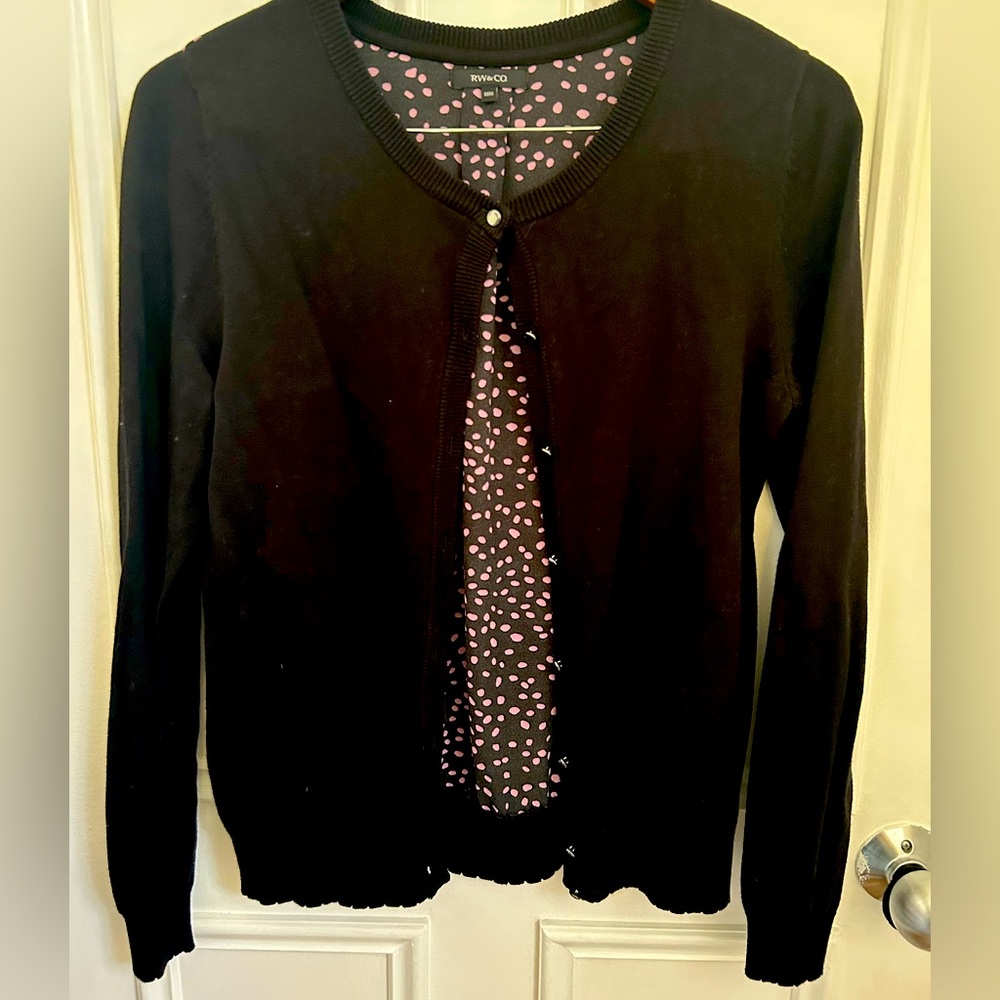 Two fabrics cardigan. Beautiful design